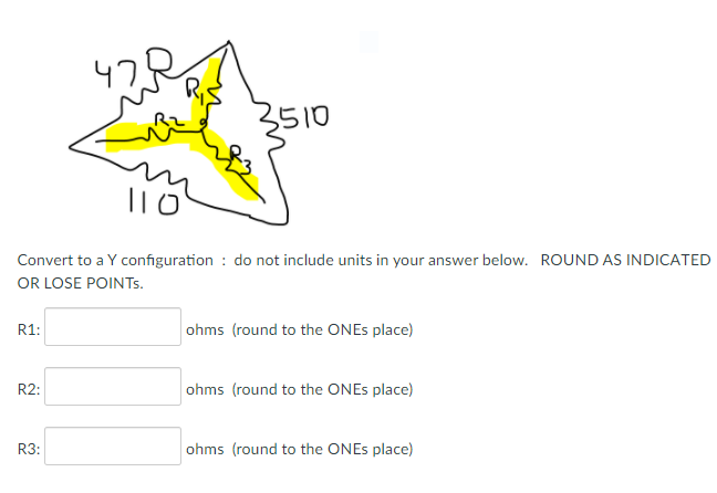 Solved 478 3510 ITO Convert to a Y configuration : do not | Chegg.com