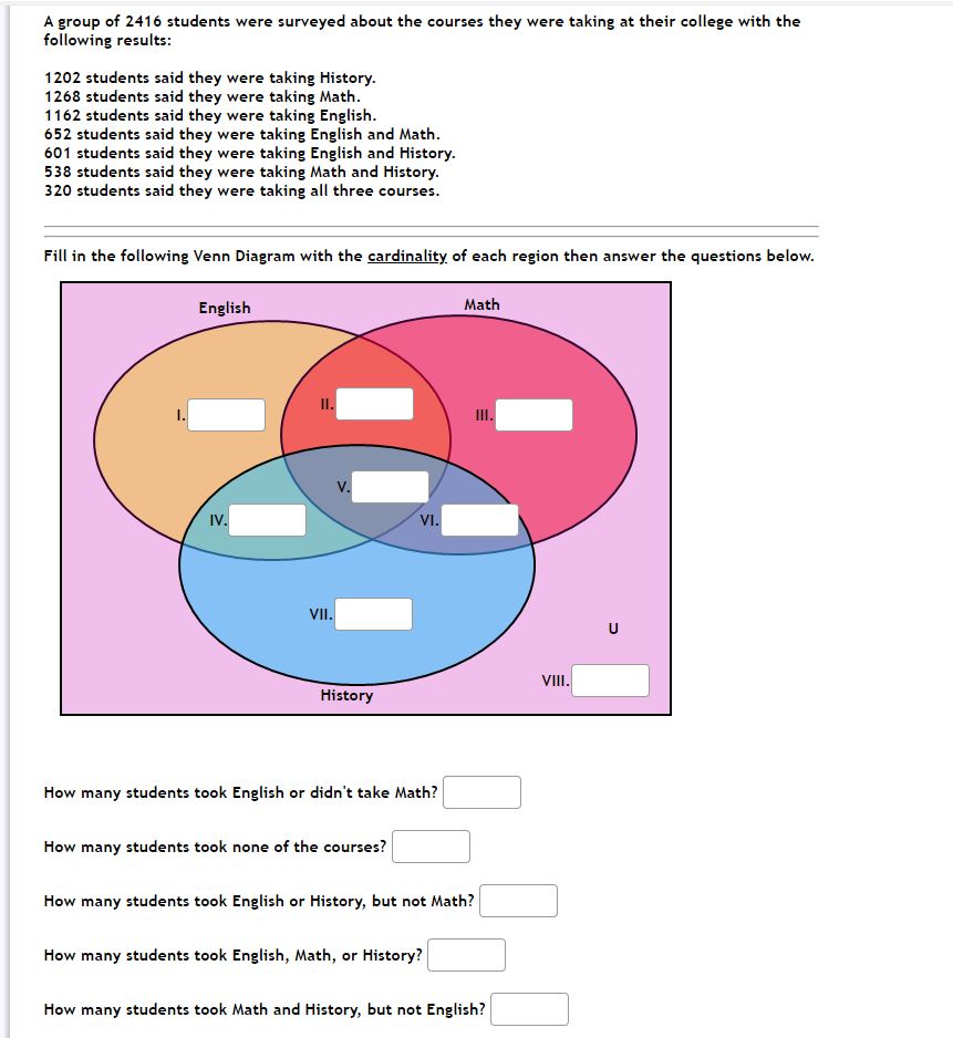 Solved A group of 2416 ﻿students were surveyed about the | Chegg.com