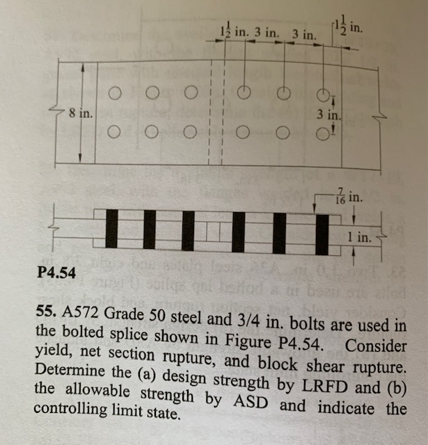 Solved Answer is 267 ﻿kips for controlling limit state of | Chegg.com