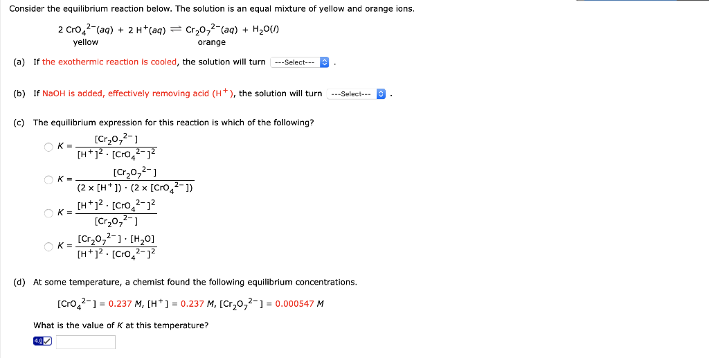 Solved Consider the equilibrium reaction below. The solution | Chegg.com