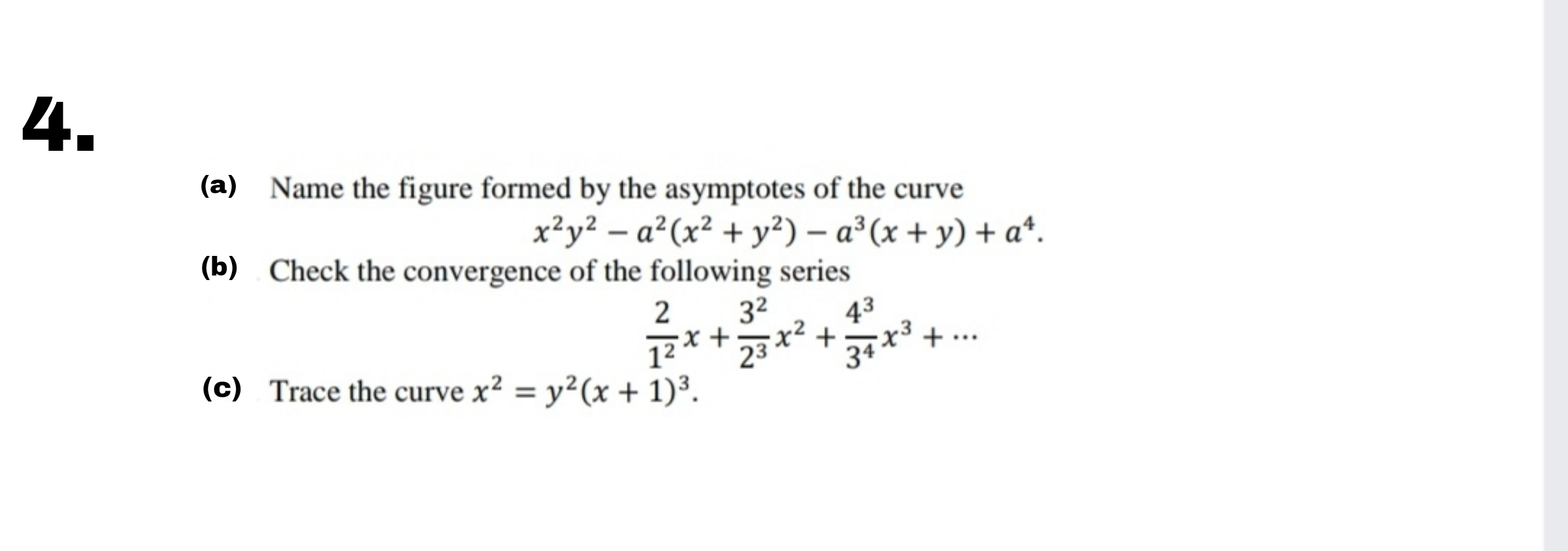 Solved 4. (a) Name the figure formed by the asymptotes of | Chegg.com