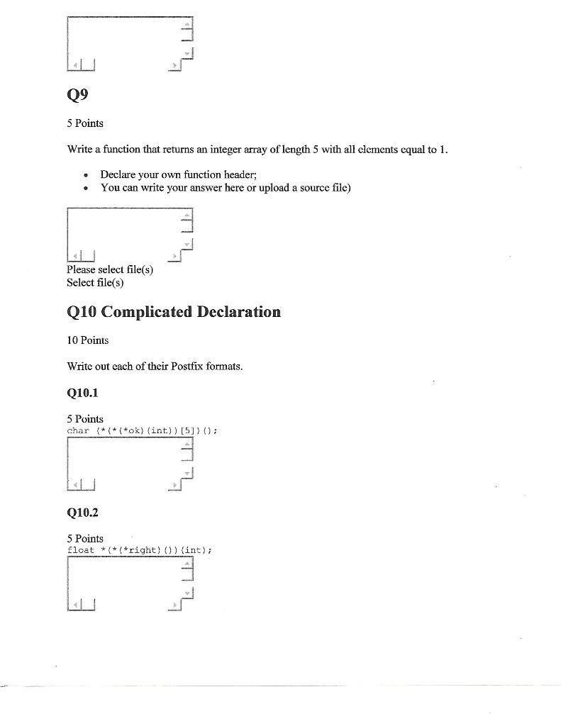 Solved Q9 5 Points Write a function that returns an integer | Chegg.com