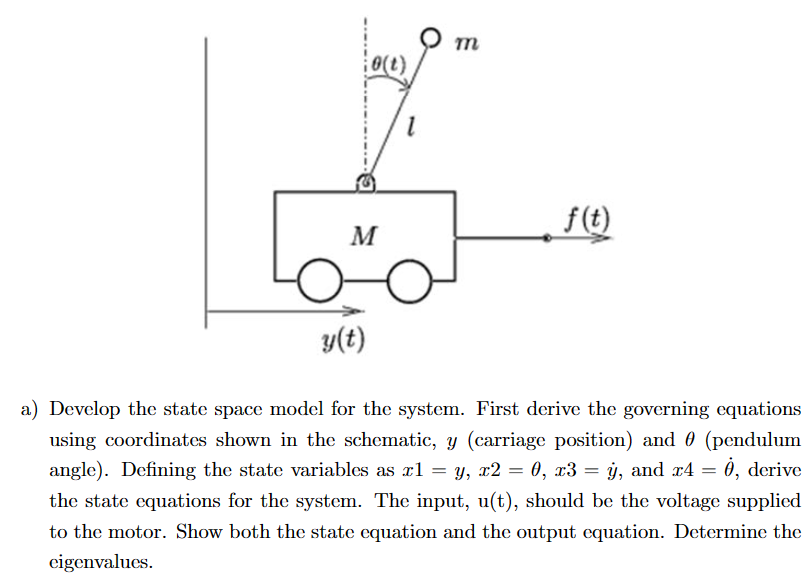 Solved Develop the state space model for the system. First | Chegg.com