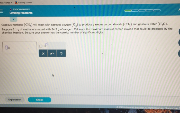 Solved Most visited 3 Getting started F Limiting reactants | Chegg.com