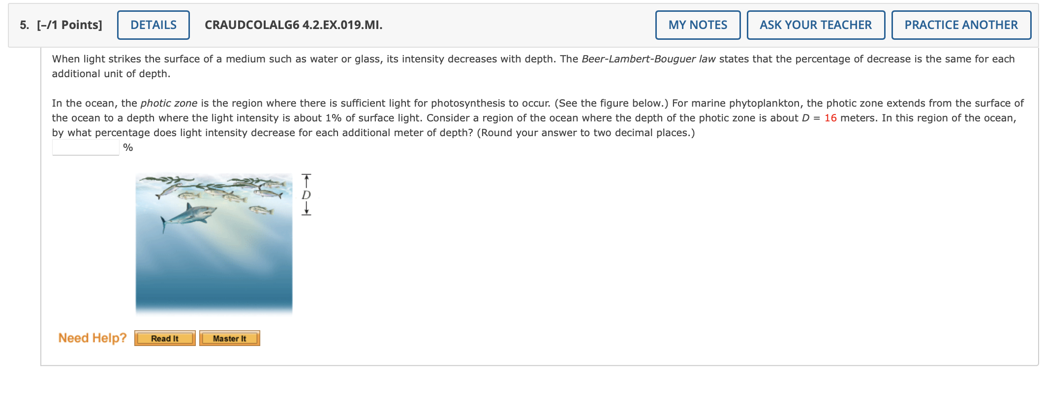 additional unit of depth. by what percentage does