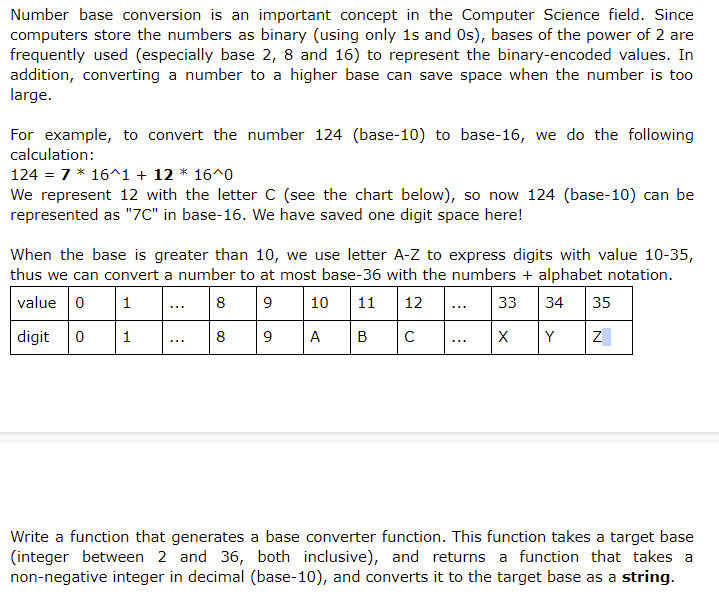 Solved Number base conversion is an important concept in the | Chegg.com