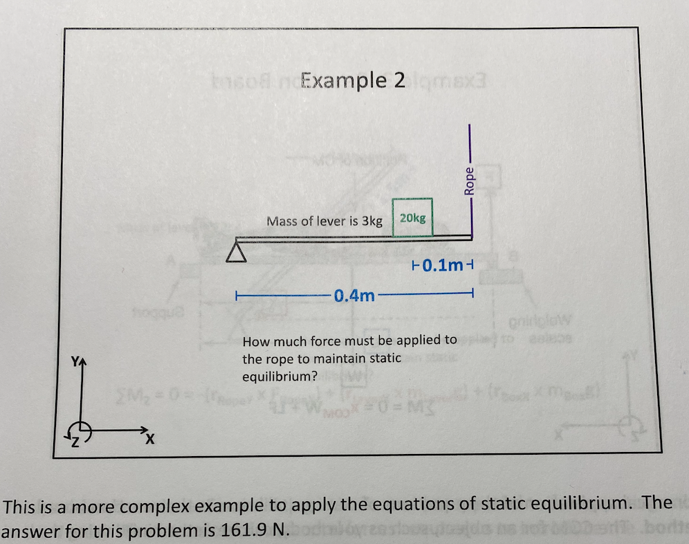 Static Equilibrium Example Problems Solved I'm not sure how to approach this question - the | Chegg.com