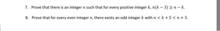Solved Prove that there is an integer n such that for every | Chegg.com