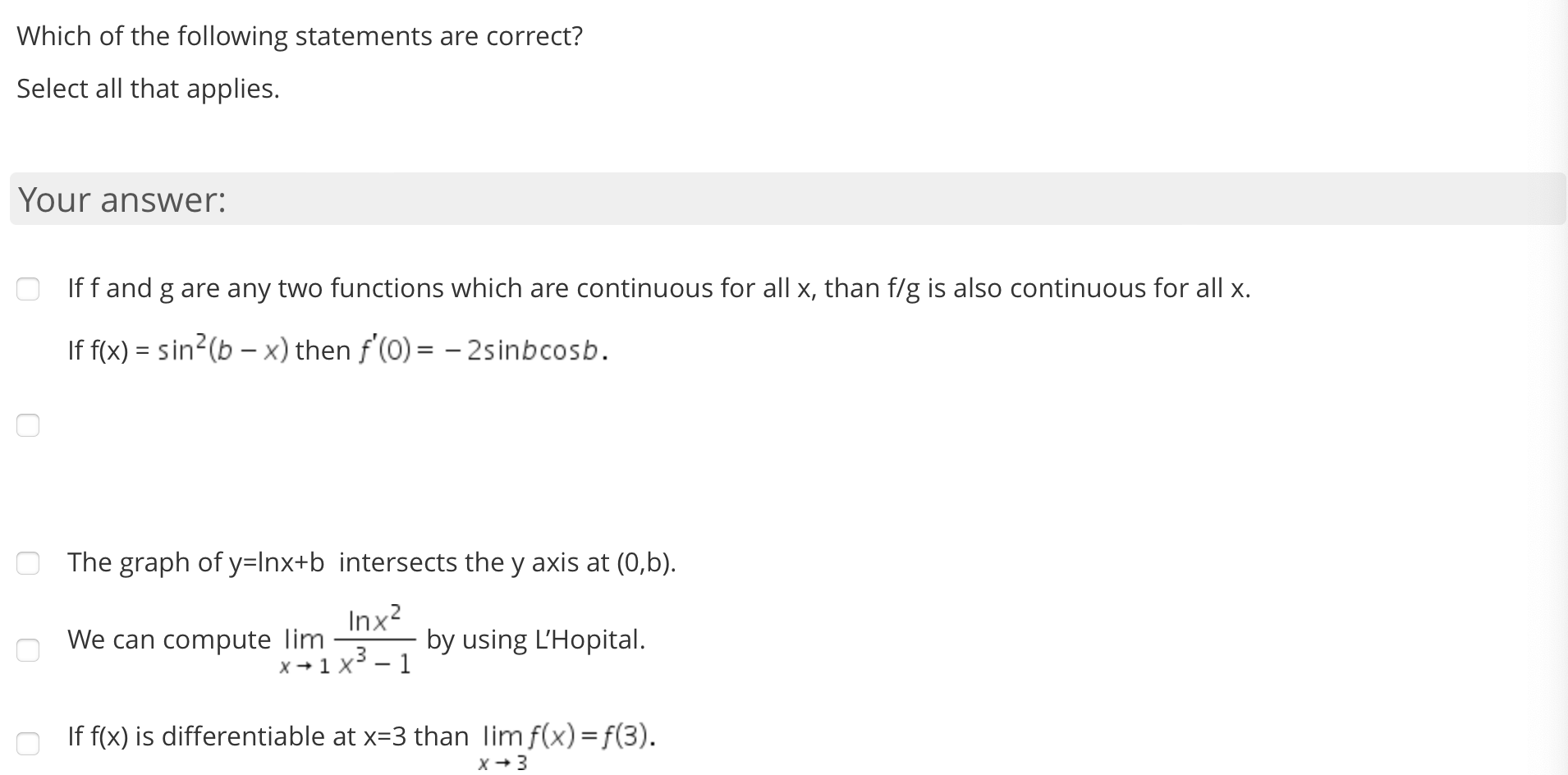 Solved Which of the following statements are correct? Select | Chegg.com
