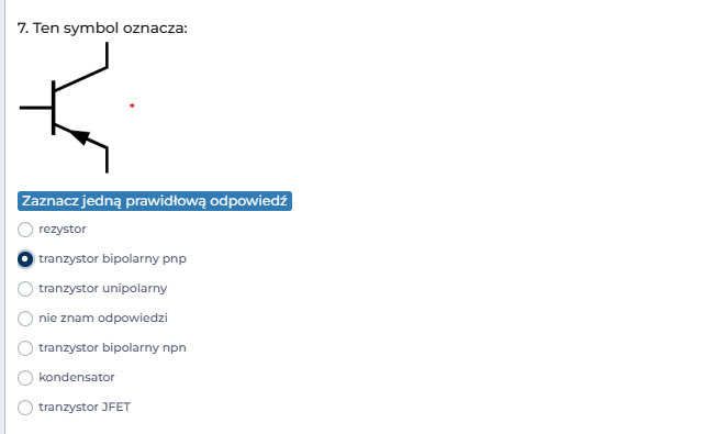 Unipolarny Solved Zaznacz jedną prawidłową | Chegg.com