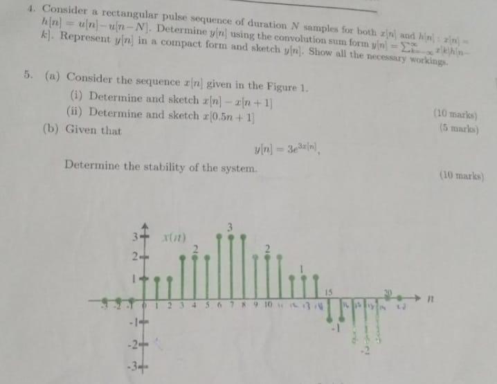 Solved 1. Consider a rectangular pulse sequence of duration | Chegg.com