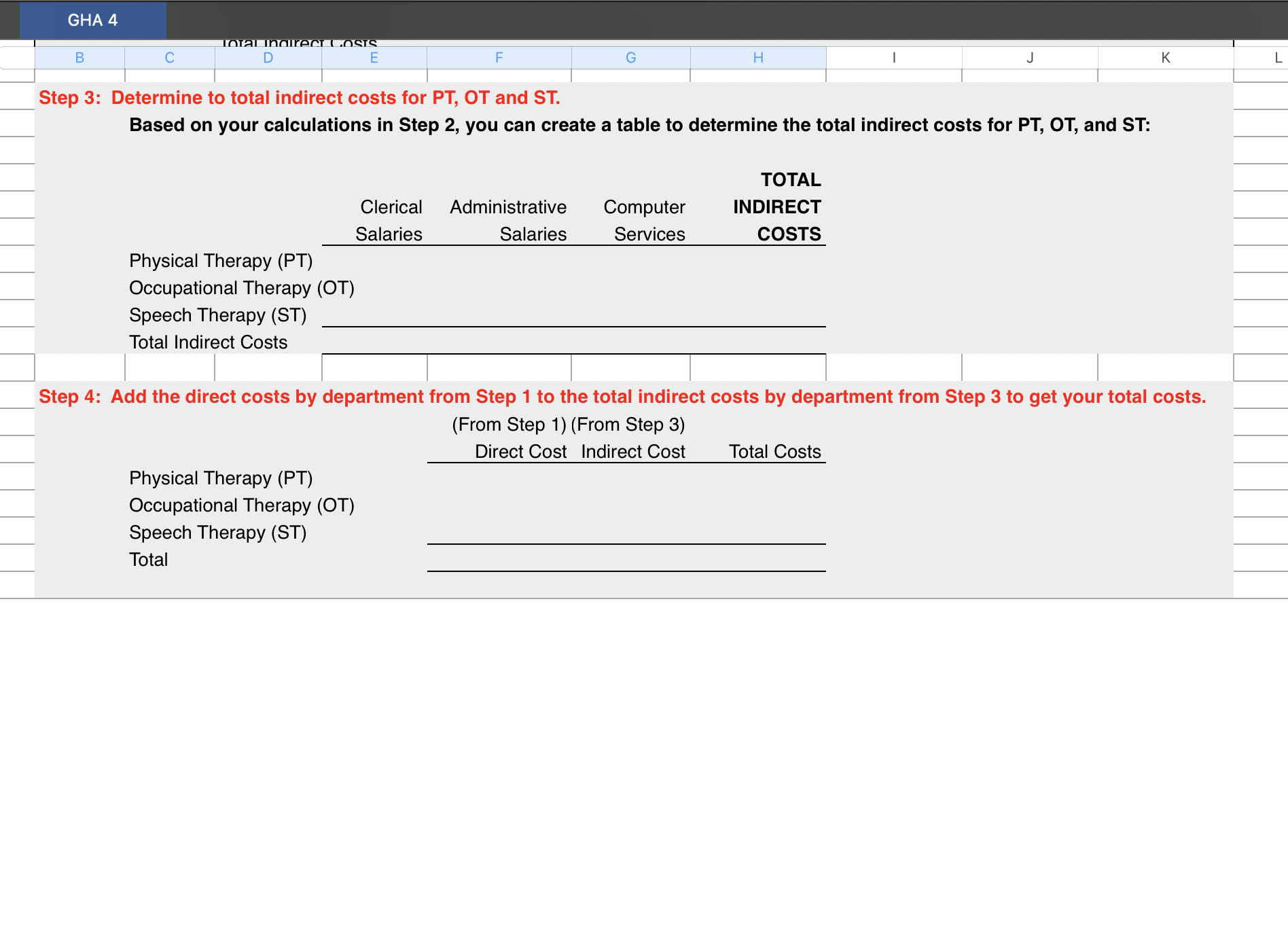 Use the percentage of Visit Volumes to determine the