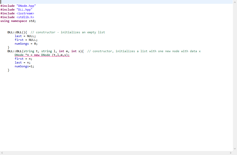 Solved Write the following method definitions for the DLL | Chegg.com