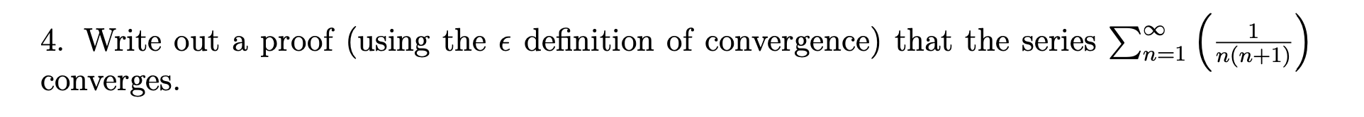 Solved = 1 4. Write out a proof (using the e definition of | Chegg.com