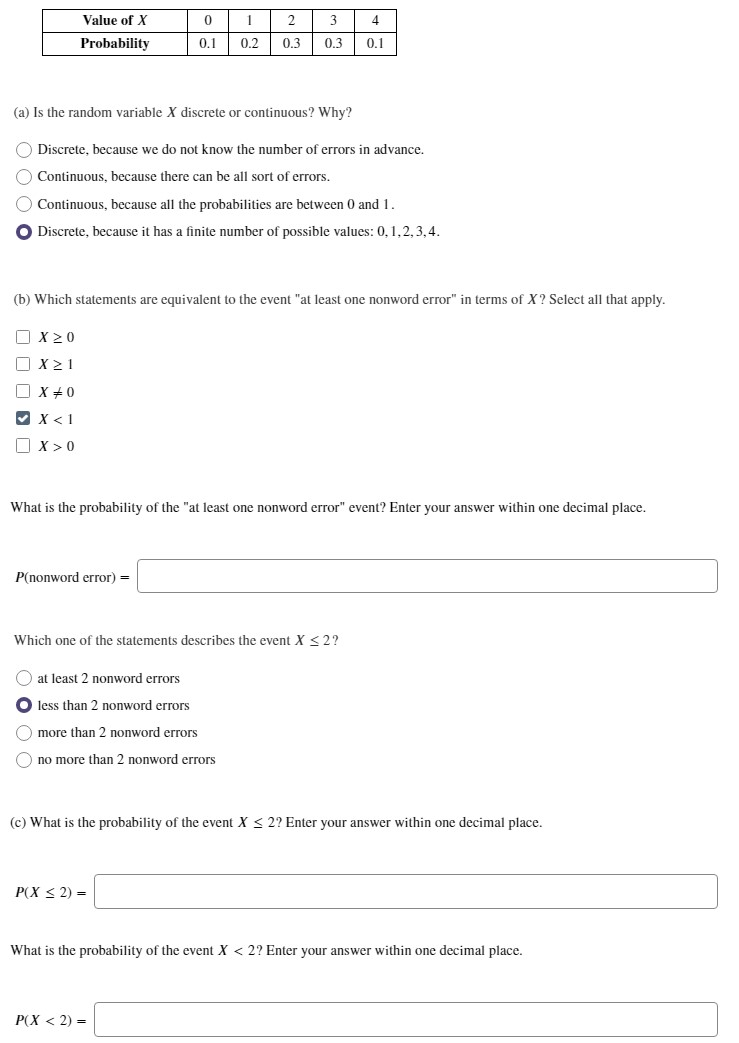 Solved 0 1 2 3 4 Value of X Probability 0.1 0.2 0.3 0.3 0.1 | Chegg.com