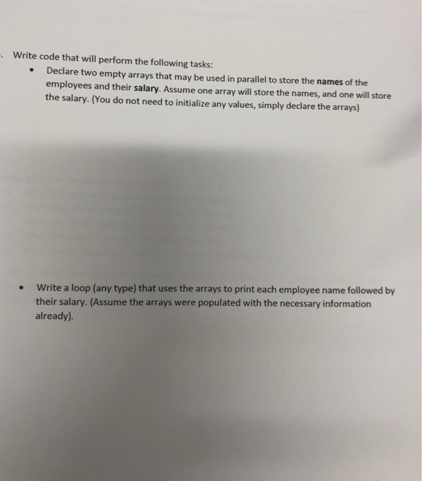 Solved Write code that will perform the following tasks: | Chegg.com