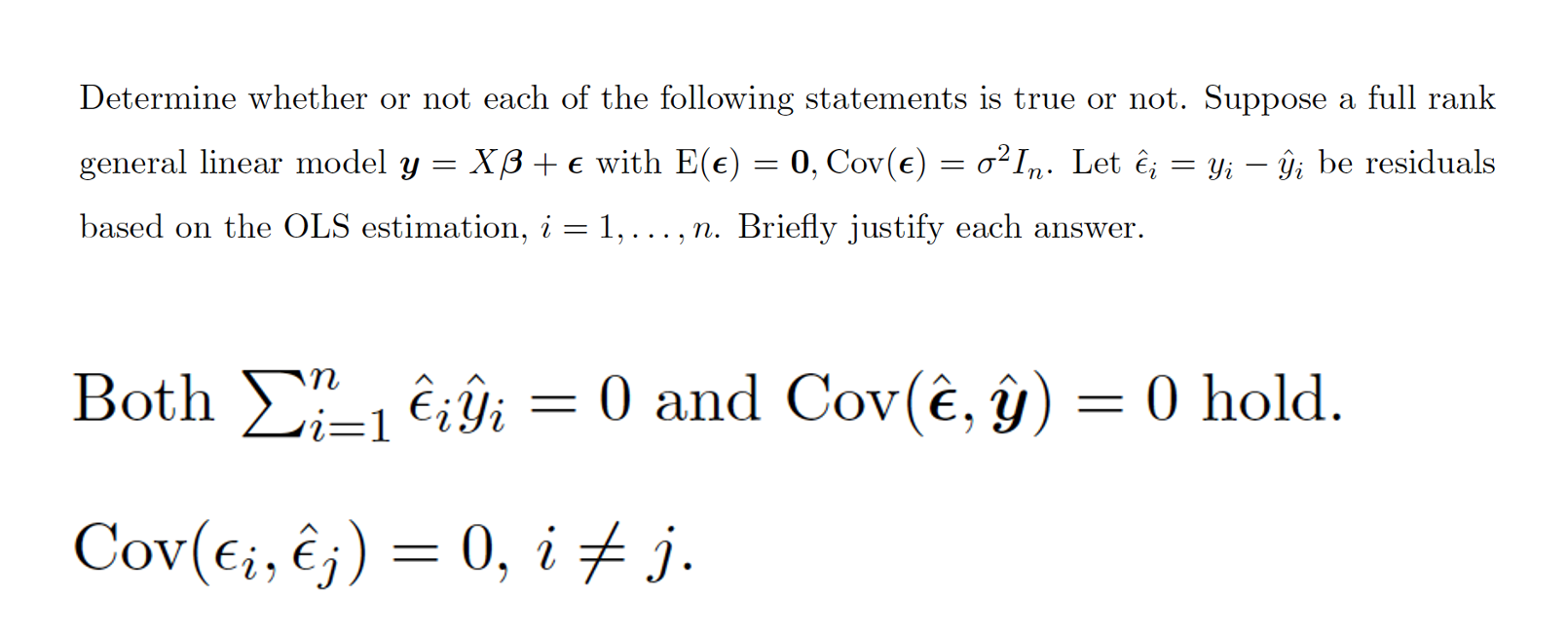 Solved Determine Whether Or Not Each Of The Following Sta Chegg Com
