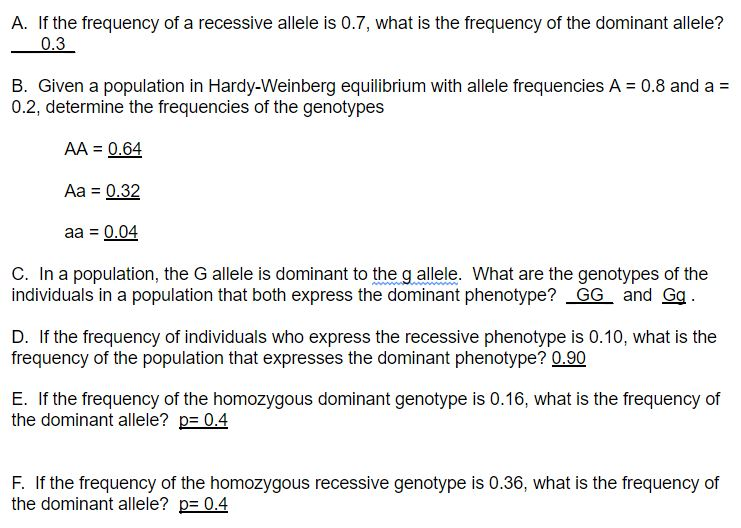 Solved A If The Frequency Of A Recessive Allele Is 0 7 Chegg Com