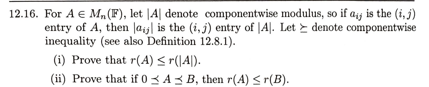 Solved Answer both parts of 12.16 given that r(A) is the | Chegg.com