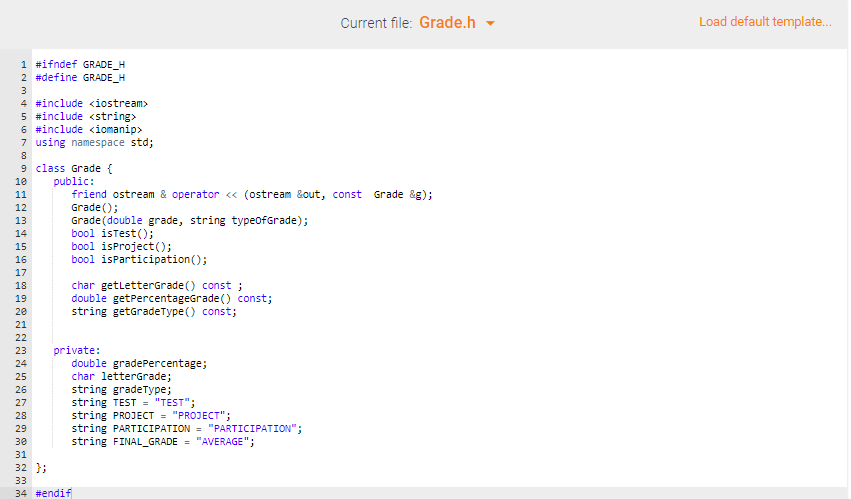Solved C++ Coding Project. Provide implementation in .CPP | Chegg.com