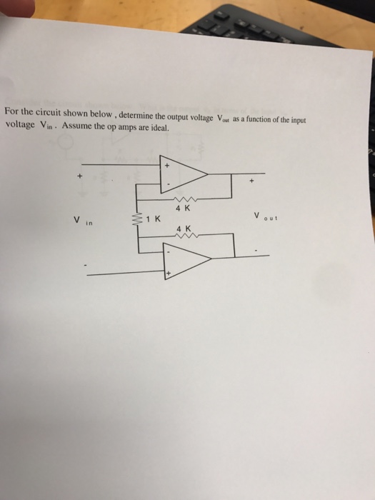 Solved For the circuit shown below , determine the output | Chegg.com