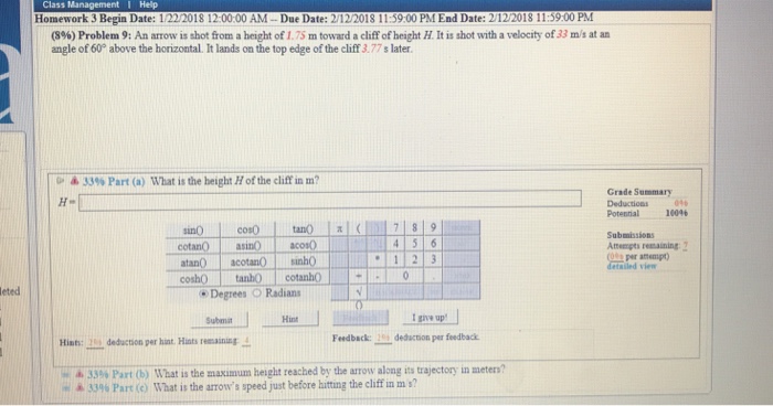 Solved Class Management I Help Homework 3 Begin Date Chegg