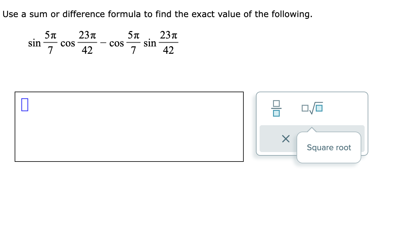 Solved Use A Sum Or Difference Formula To Find The Exact | Chegg.com