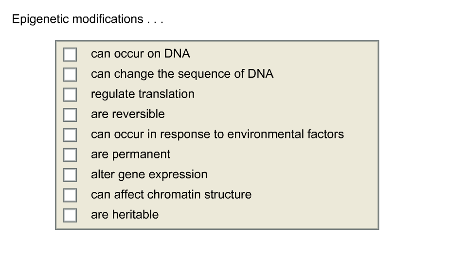 Solved modifications.. can occur on DNA can