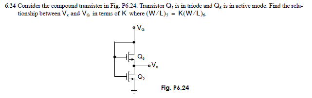 Solved 6.24 Consider the compound transistor in Fig. P6.24. | Chegg.com