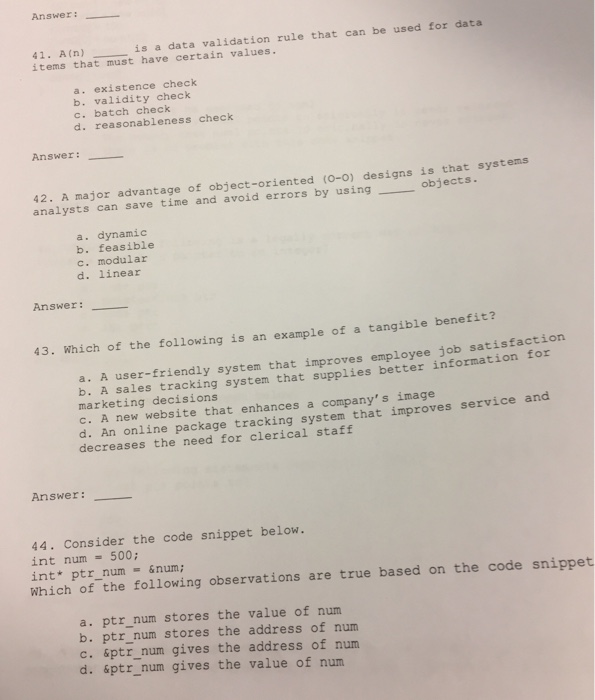 Solved Answer: (n) is a data validation rule that can be | Chegg.com
