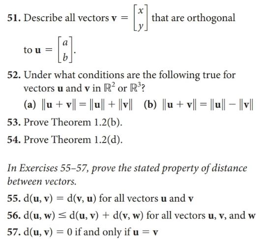 Solved 51. Describe all vectors v=[xy] that are orthogonal | Chegg.com