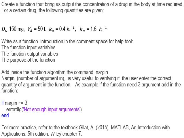 Solved Create a function that bring as output the | Chegg.com