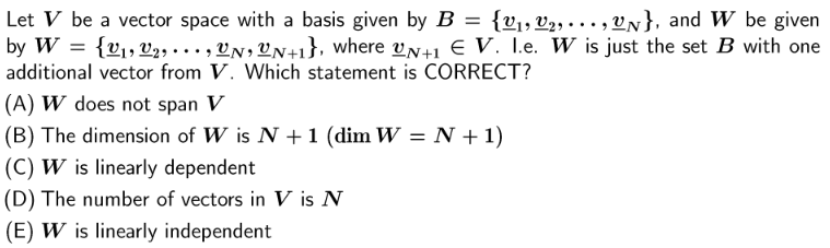 Solved Let V Be A Vector Space With A Basis Given By B = | Chegg.com