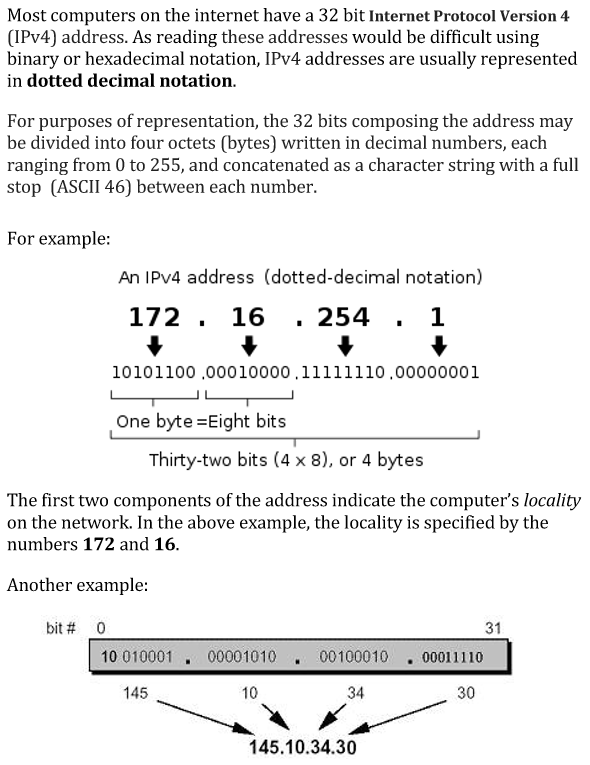 Most computers on the internet have a 32 bit Internet | Chegg.com
