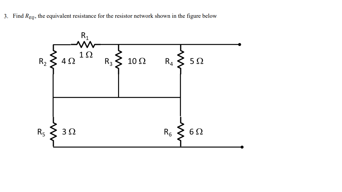 Solved 3. Find REQ, the equivalent resistance for the