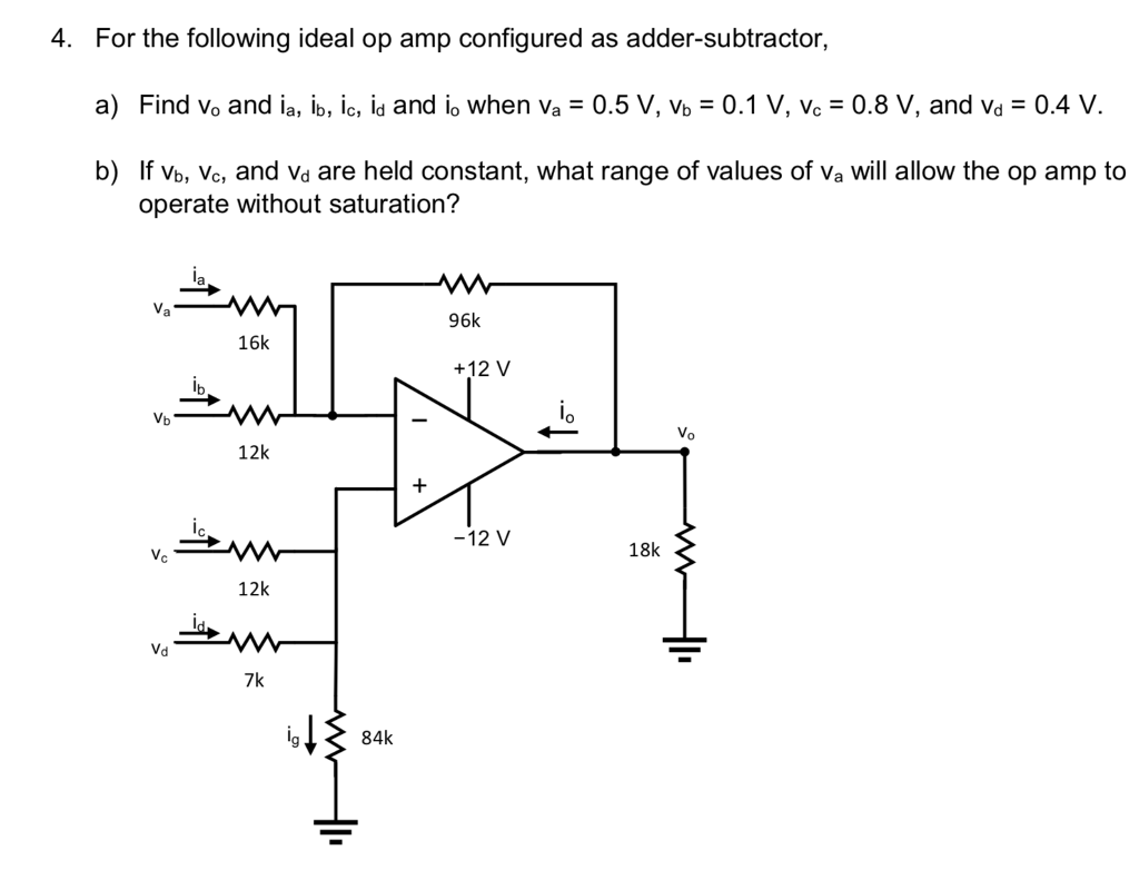 adder and subtractor using op amp experiment