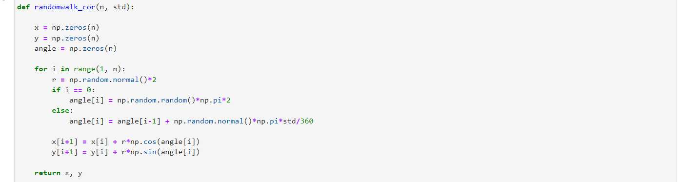 Solved Creating a Python Simulation of 4 different walks I | Chegg.com
