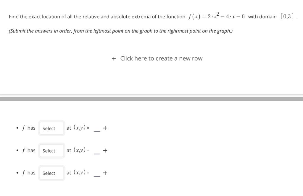 Solved Find The Exact Location Of All The Relative And | Chegg.com