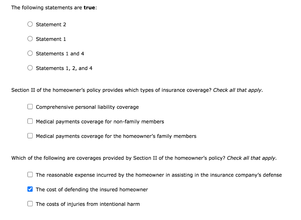 3. The form and format of the homeowner's insurance | Chegg.com