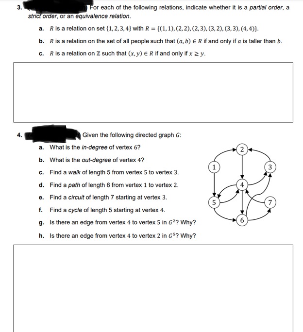 Solved 3 For Each Of The Following Relations Indicate