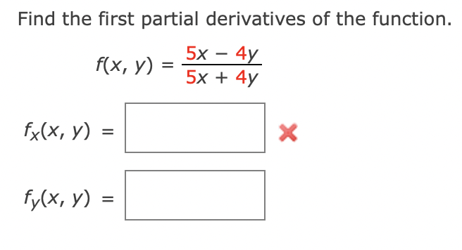 Solved Find the first partial derivatives of the function. | Chegg.com