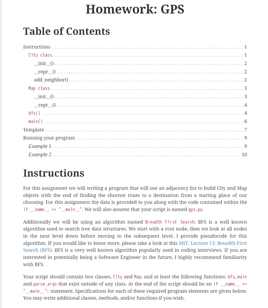 instructions For this assignment we will writing a | Chegg.com