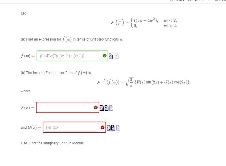 Solved Let F S I 5w 4w N 2 A Find An Ex Chegg Com