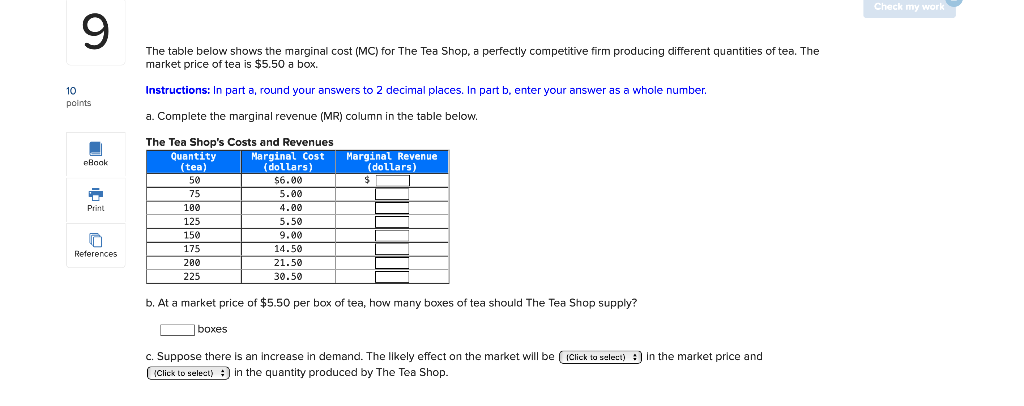 Solved Question 10 The table below shows the marginal