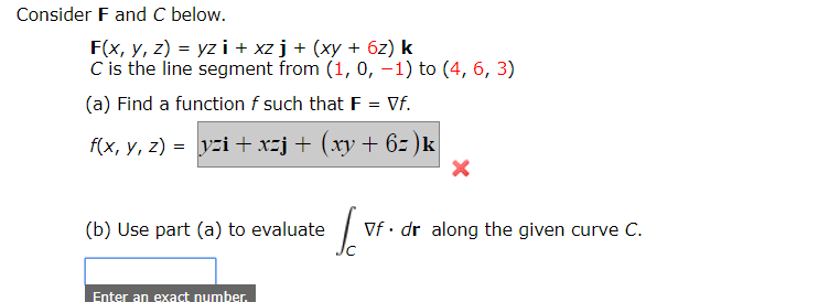 Solved Consider F And C Below. F(x, Y, Z) = Yz I + Xzj + (xy 