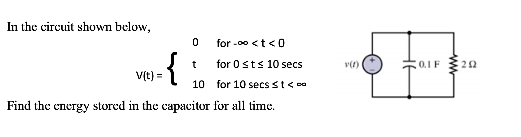Solved In the circuit shown below, 0 for -~ | Chegg.com
