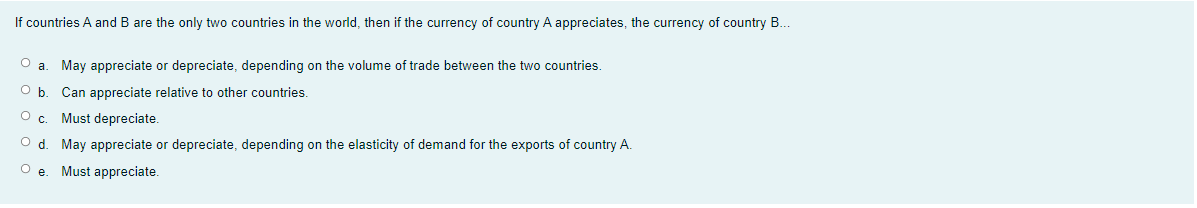 Solved If countries A and B are the only two countries in | Chegg.com