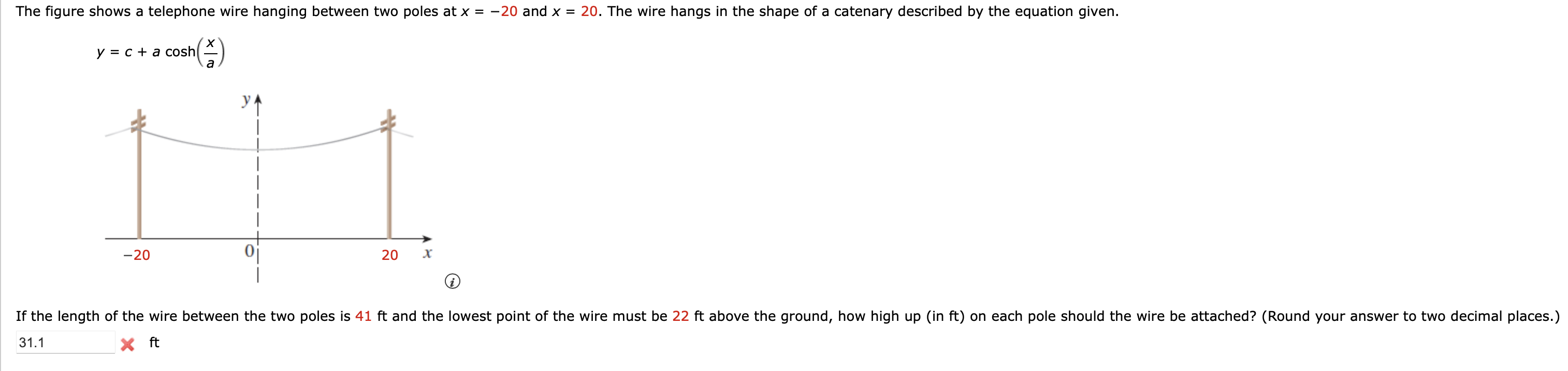 solved-the-figure-shows-a-telephone-wire-hanging-between-two-chegg