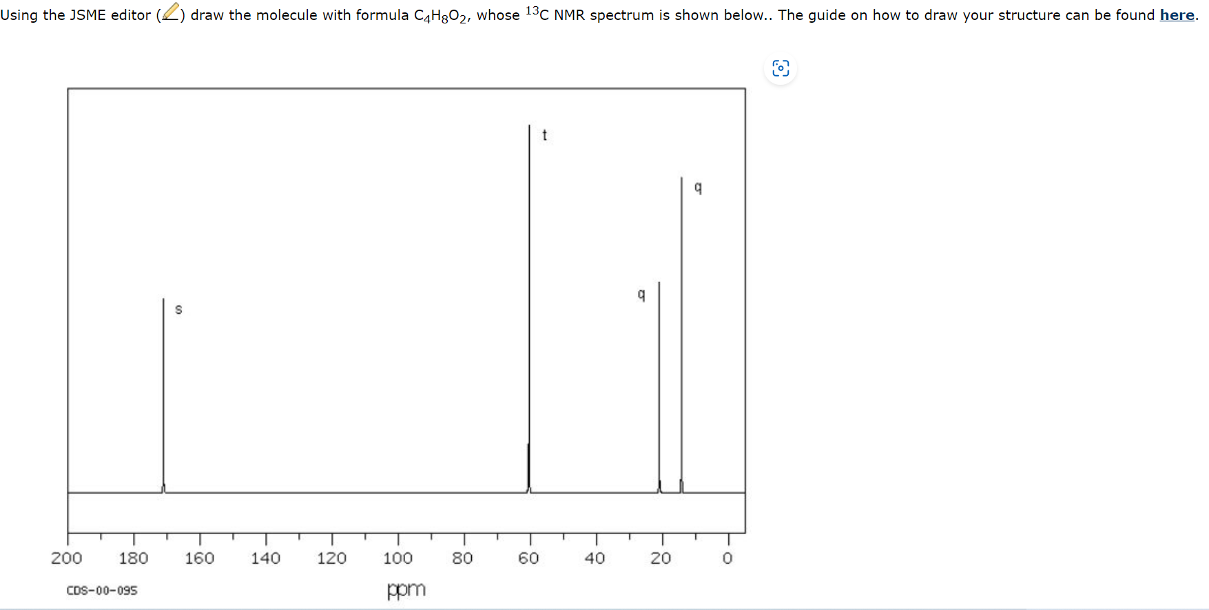 Solved Using the JSME editor (L) draw the molecule with | Chegg.com