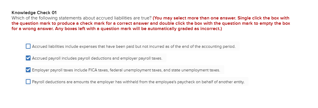 Solved Knowledge Check 01 Which of the following describe | Chegg.com